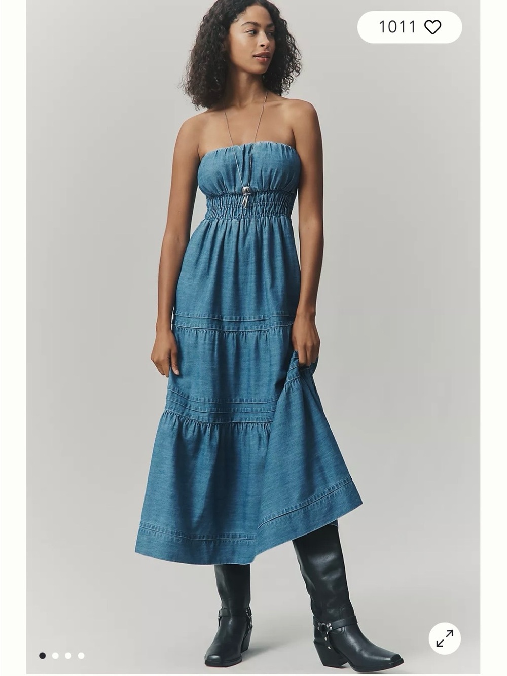NWT Anthropologie Sommerset denim maxi dress